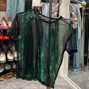 Sheer sparkly top